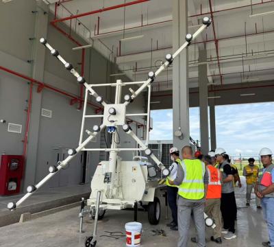 機(jī)場照明車在柬埔寨機(jī)場驗收合格投入使用